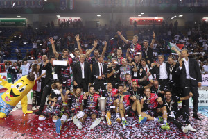 Il gruppo Sir Safety Conad Perugia vincitore del trofeo