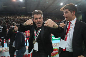 La gioia del Presidente Sirci per la prima Coppa Italia di Perugia