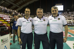 Gli arbitri dell'incontro: Satanassi, Sobrero e Gnani