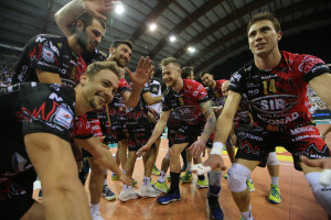 La Sir festeggia la vittoria