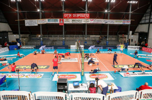 allenamento delle due squadre visto dall'alto