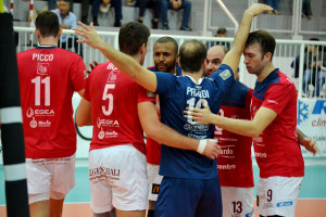 L'esultanza del Cuneo Volley