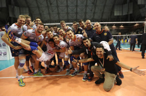 I giocatori di Ravenna esultano a fine partita