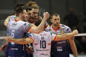 I giocatori di Ravenna esultano a fine partita