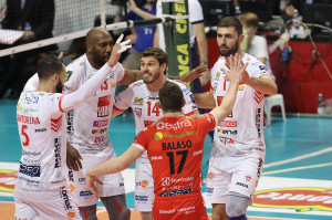 I giocatori di Civitanova esultano