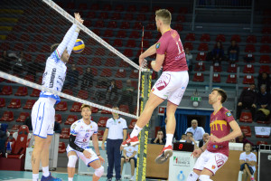 Attacco del centrale Giancarlo Rau - Roma Volley