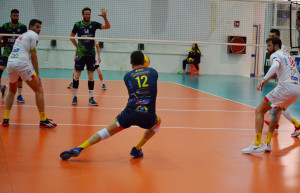 il libero Bisci in ricezione