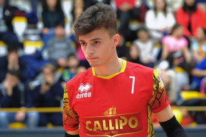 Primo piano di Sebastiano Marsili, mvp del match 