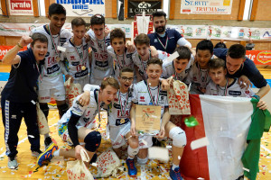 I festeggiamenti dell'Itas Trentino per la conquista della Del Monte Boy League 2019