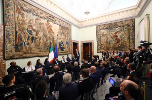 La Sala del ricevimento a Palazzo Chigi