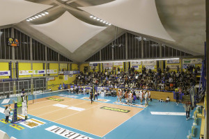 Vista Palas Allende e pubblico durante un time out
