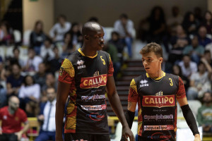 L'opposto Abouba e il palleggiatore Marsili