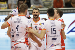 I giocatori di Ravenna esultano a fine partita