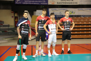Geosat: retrovie con da sx: Ramberti, Maccarone, Condorelli, Vecellio