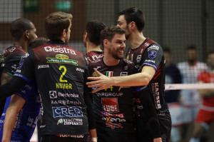 I giocatori di Civitanova esultano