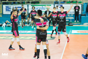 Esultanza per la vittoria di Gamma Chimica Brugherio
