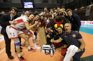 I giocatori di Ravenna esultano a fine partita