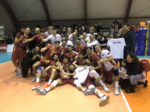 Esultanza Roma con i ragazzi di Oltre la rete