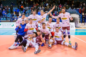 Esultanza Tuscania per la vittoria