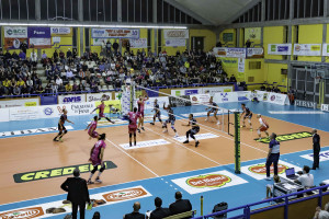 Gibam Fano e Biscottificio Marini Delta Po Porto Viro in campo in fase di gioco