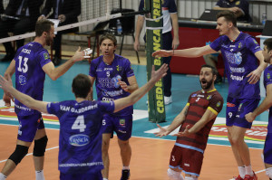 I giocatori della Top Volley Cisterna esultano