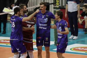I giocatori della Top Volley Cisterna esultano