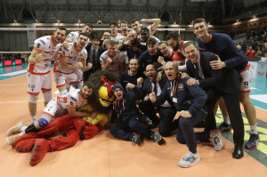 I Giocatori di Ravenna esultano a fine partita