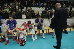 La delusione dei giocatori della Top Volley Cisterna