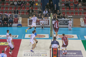 Attacco dello schiacciatore Gianluca Dal Corso - GoldenPlast Civitanova