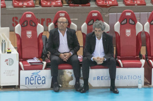 La panchina con il secondo allenatore Albergati Antonio - UniTrento Volley