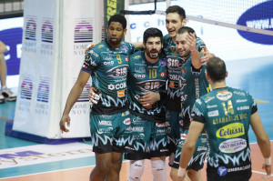 I giocatori di Perugia esultano