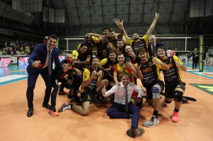 I giocatori di Vibo esultano a fine partita