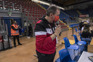 Lo speaker biancorosso Fabio Domizi