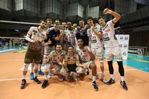 I giocatori di Trento esultano