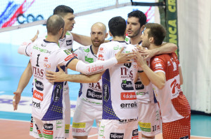 I giocatori di Trento esultano