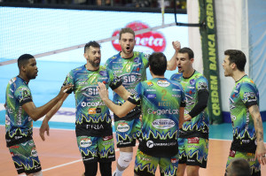 I giocatori di Perugia esultano