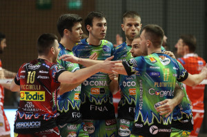 I Giocatori di Perugia esultano