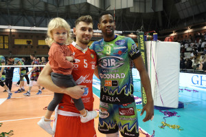 Biernat e Leon a fine partita