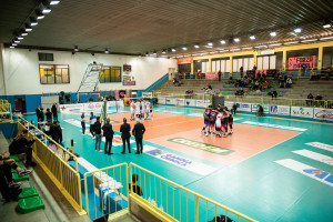 Tifosi Gamma Chimica Brugherio e Abba Pineto a inizio gara