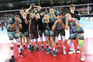 Foto della vittoria per la Sir