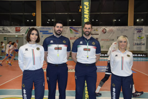 Gli arbitri dell'incontro, refertista e addetto al videocheck