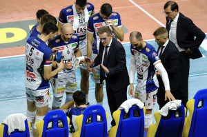 giocatori Itas Trentino e Lorenzetti