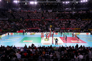Il colpo d'occhio del Palazzo dello Sport di Roma