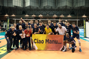 I giocatori di Ravenna esultano a fine partita