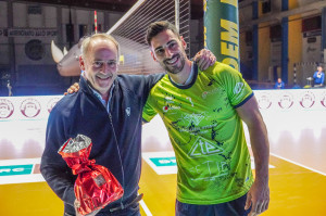 Graziani, il grande ex, premiato dal vice presidente Stefano Da Rold