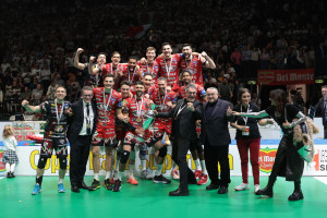 I festeggiamenti di Perugia dopo la vittoria