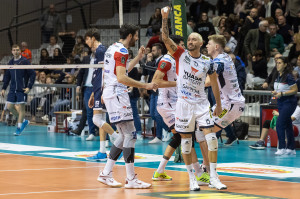I giocatori di Grottazzolina esultano a fine partita
