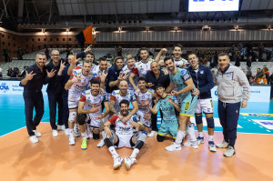 I giocatori di Grottazzolina esultano a fine partita