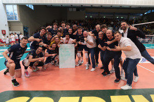 I giocatori della Consar esultano a fine partita