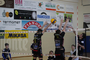 Cucine Lube Civitanova in azione durante il match contro Puliservice Acqua S.Bernardo Cuneo
